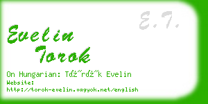 evelin torok business card